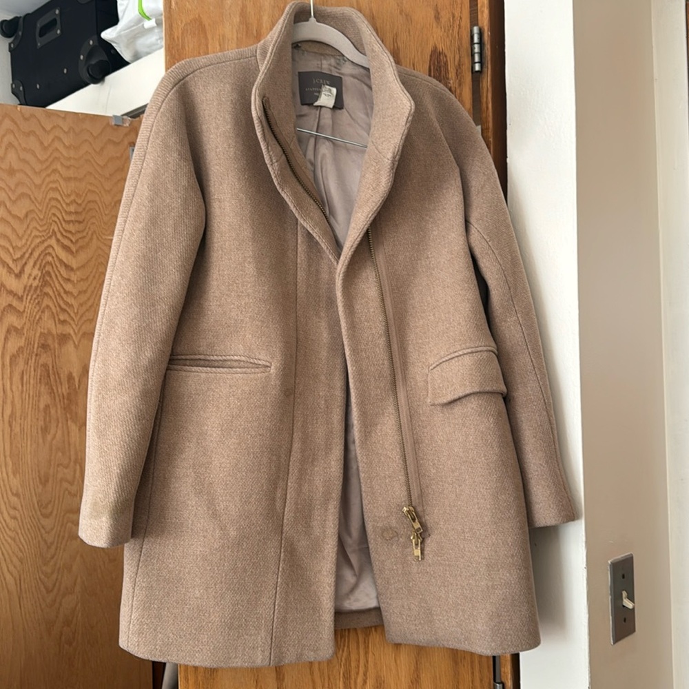 JCrew Stadium Coat Sandstone Tan